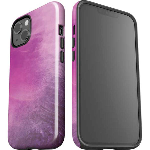 Purple Space Marble iPhone 15 Impact Case