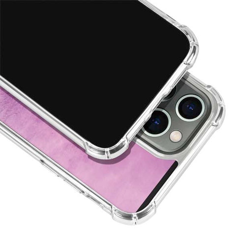 Purple Space Marble iPhone 15 Pro Clear Case