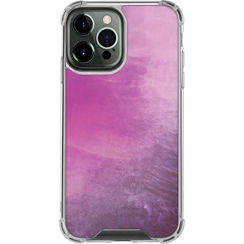 Purple Space Marble iPhone 14 Pro Max Clear Case