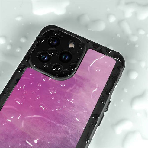 Purple Space Marble iPhone 14 Pro Max Waterproof Case