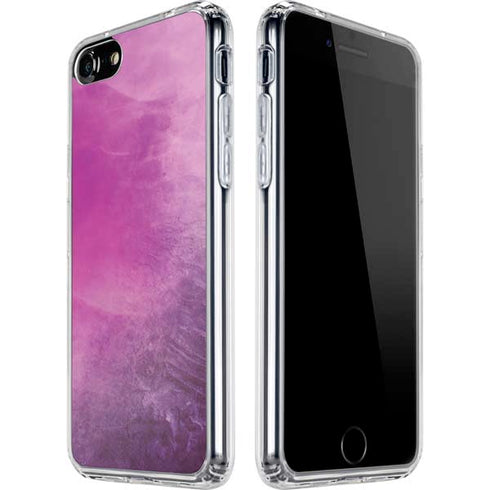 Purple Space Marble iPhone SE (2nd & 3rd Gen) Clear Case