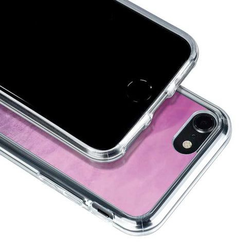 Purple Space Marble iPhone SE (2nd & 3rd Gen) Clear Case