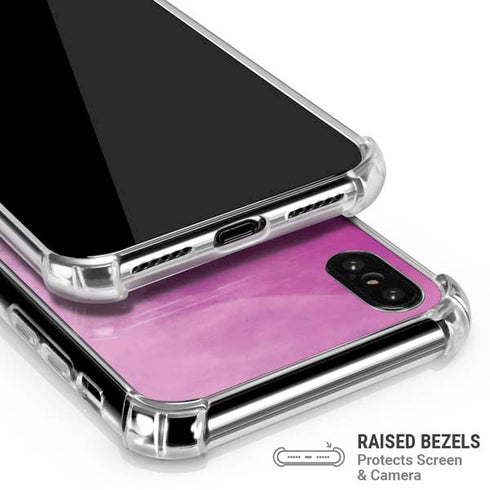 Purple Space Marble iPhone XS Max Clear Case