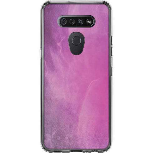 Purple Space Marble LG K51/Q51 Clear Case