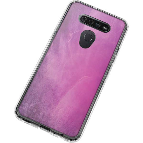 Purple Space Marble LG K51/Q51 Clear Case