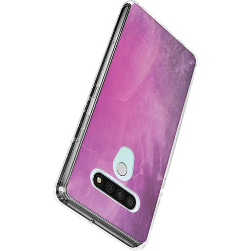 Purple Space Marble LG Stylo 6 Clear Case