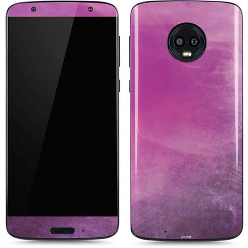 Purple Space Marble Moto G6 Skin