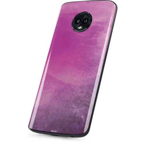Purple Space Marble Moto G6 Skin