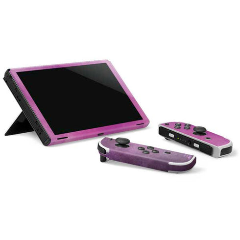 Purple Space Marble Nintendo Switch OLED (2021) Skin