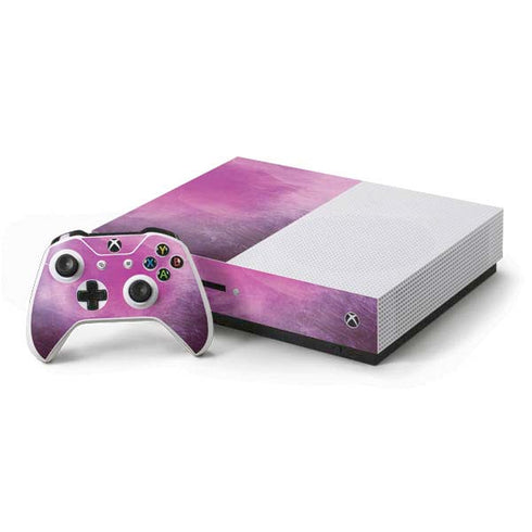 Purple Space Marble Xbox One S Console and Controller Bundle Skin
