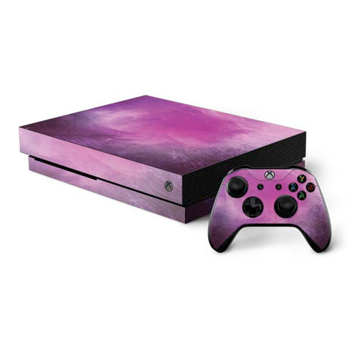 Purple Space Marble Xbox One X Bundle Skin