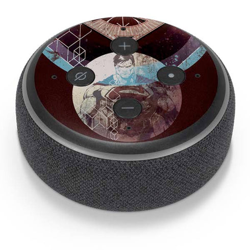 DC Comics Superman Purple Abstract Collage Amazon Echo Dot Skin