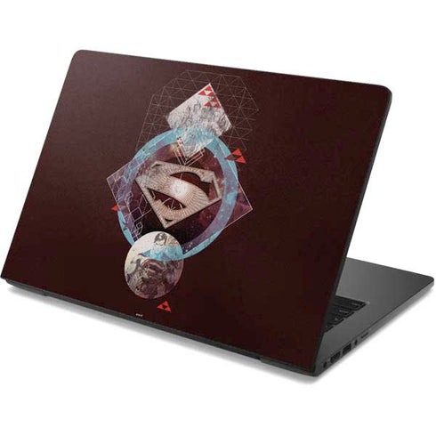 DC Comics Superman Purple Abstract Collage Dell Chromebook Skin