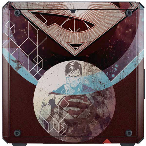 DC Comics Superman Purple Abstract Collage Cooler Master MasterBox Q300L Mini Tower Skin