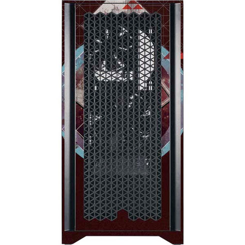 DC Comics Superman Purple Abstract Collage Corsair 4000D Tempered Glass Mid-Tower ATX Case Skin