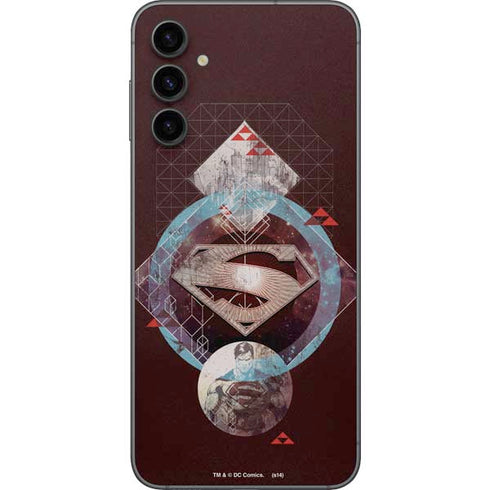 DC Comics Superman Purple Abstract Collage Galaxy A14 5G Skin