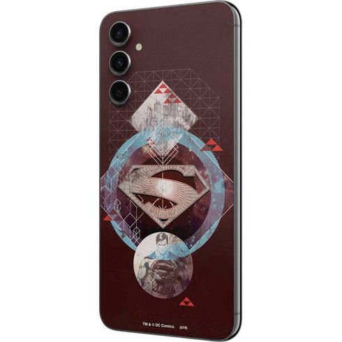 DC Comics Superman Purple Abstract Collage Galaxy A14 5G Skin