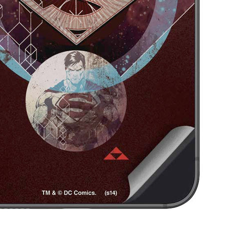 DC Comics Superman Purple Abstract Collage Galaxy A14 5G Skin