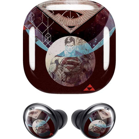 DC Comics Superman Purple Abstract Collage Galaxy Buds Pro Skin