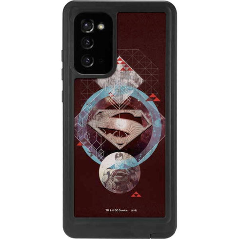 DC Comics Superman Purple Abstract Collage Galaxy Note20 5G Waterproof Case