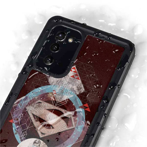 DC Comics Superman Purple Abstract Collage Galaxy Note20 5G Waterproof Case