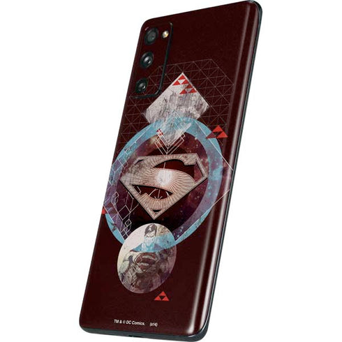 DC Comics Superman Purple Abstract Collage Galaxy S20 Fan Edition Skin