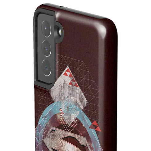 DC Comics Superman Purple Abstract Collage Galaxy S21 5G Pro Case