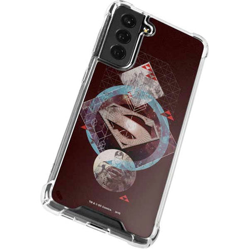 DC Comics Superman Purple Abstract Collage Galaxy S22 Plus Clear Case