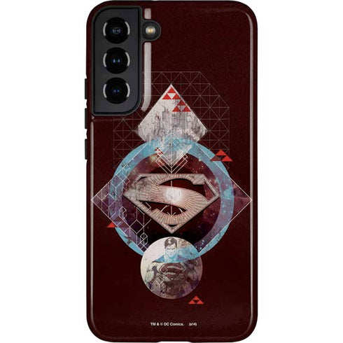 DC Comics Superman Purple Abstract Collage Galaxy S22 Plus Pro Case