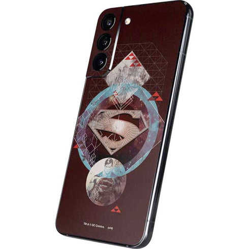 DC Comics Superman Purple Abstract Collage Galaxy S22 Plus Skin