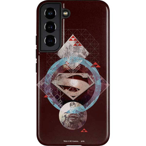 DC Comics Superman Purple Abstract Collage Galaxy S22 Pro Case