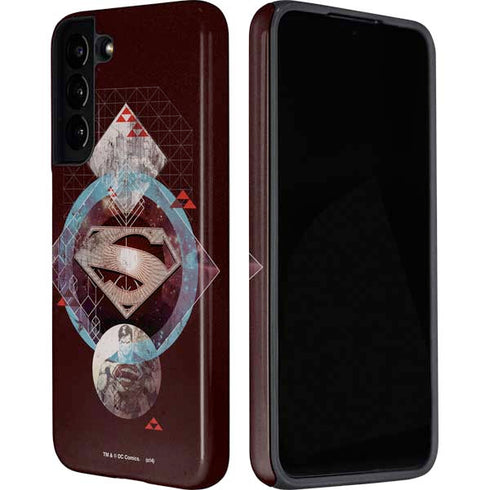 DC Comics Superman Purple Abstract Collage Galaxy S22 Pro Case