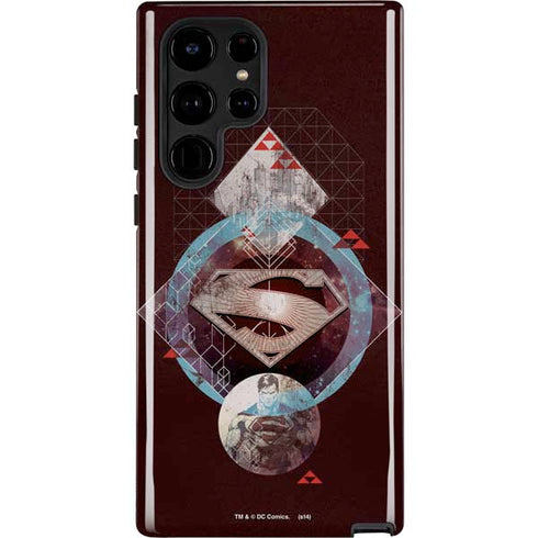 DC Comics Superman Purple Abstract Collage Galaxy S22 Ultra Pro Case