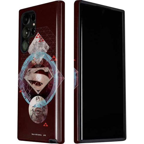 DC Comics Superman Purple Abstract Collage Galaxy S22 Ultra Pro Case