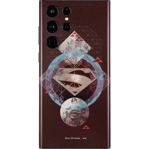 DC Comics Superman Purple Abstract Collage Galaxy S22 Ultra Skin