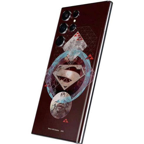 DC Comics Superman Purple Abstract Collage Galaxy S22 Ultra Skin
