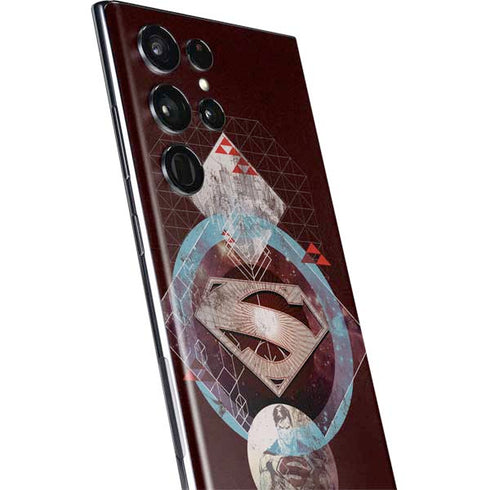 DC Comics Superman Purple Abstract Collage Galaxy S22 Ultra Skin