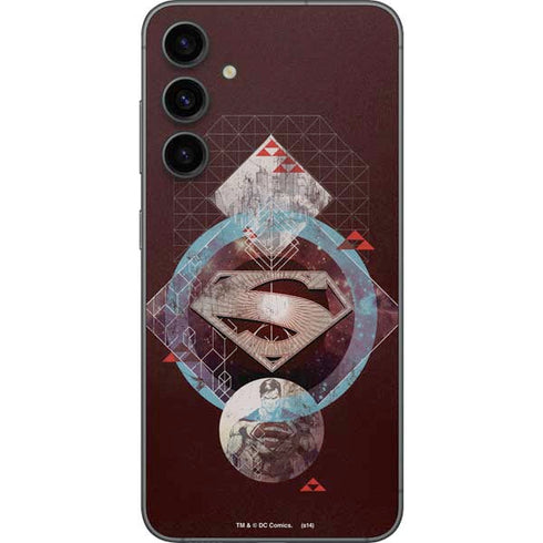 DC Comics Superman Purple Abstract Collage Galaxy S23 FE Skin