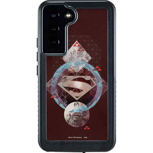 DC Comics Superman Purple Abstract Collage Galaxy S23 Plus Waterproof Case