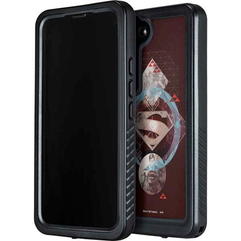 DC Comics Superman Purple Abstract Collage Galaxy S23 Plus Waterproof Case