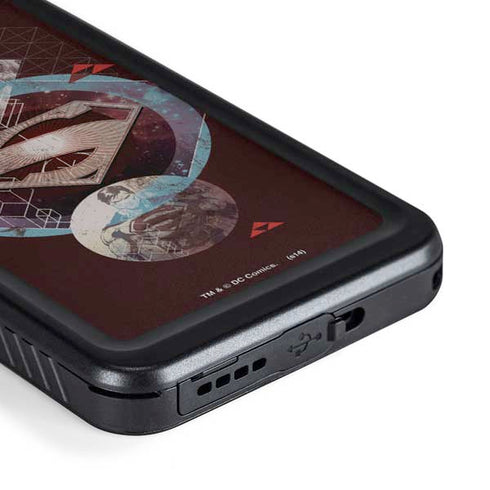 DC Comics Superman Purple Abstract Collage Galaxy S23 Plus Waterproof Case