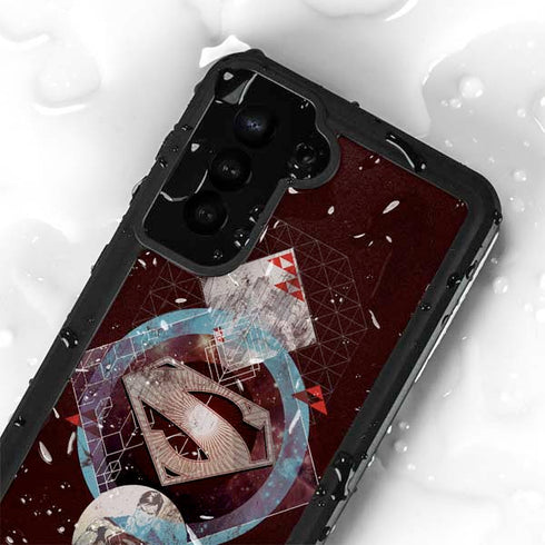 DC Comics Superman Purple Abstract Collage Galaxy S23 Plus Waterproof Case