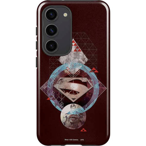 DC Comics Superman Purple Abstract Collage Galaxy S23 Pro Case