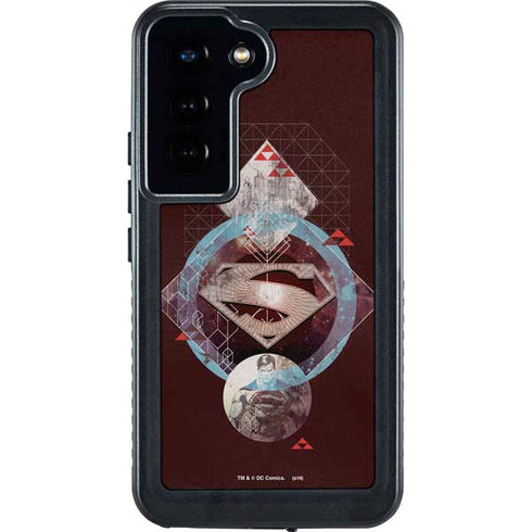 DC Comics Superman Purple Abstract Collage Galaxy S23 Waterproof Case