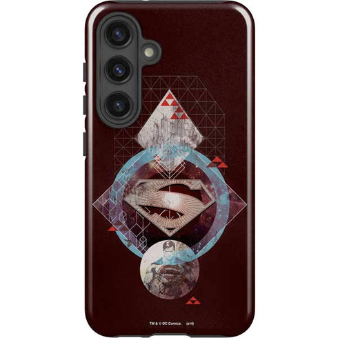 DC Comics Superman Purple Abstract Collage Galaxy S24 Plus Impact Case