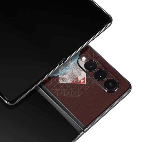 DC Comics Superman Purple Abstract Collage Galaxy Z Fold3 5G Skin