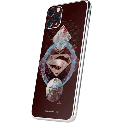 DC Comics Superman Purple Abstract Collage iPhone 11 Pro Max Skin