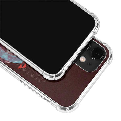 DC Comics Superman Purple Abstract Collage iPhone 12 Clear Case