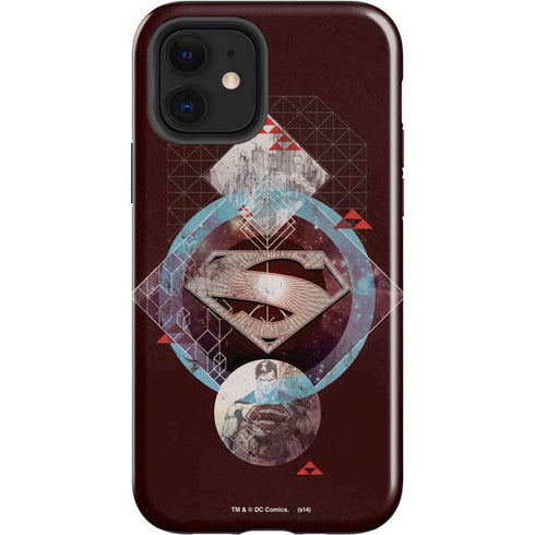 DC Comics Superman Purple Abstract Collage iPhone 12 Impact Case