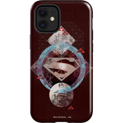 DC Comics Superman Purple Abstract Collage iPhone 12 Mini Impact Case